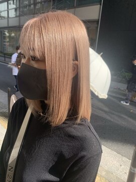 ラフ 難波店(LAFF) #黒髪#ボブルフ#ネビージュ#小顔#ワンレン