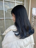ヘアークリエイションアンズ(Hair creation Andz) インナー　ブルーブラック　かわいい