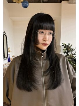 クペウ(cope'u) ダークグレー×ザグザグレイヤーカット