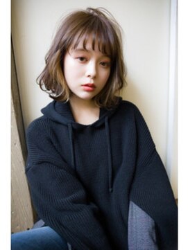 ライリー(riley) 外ハネボブ×藤井オリジナル大人のベージュイヤリングカラー