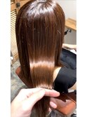 髪質改善×オレンジブラウン