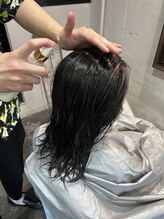 ＊アイロン前のクセ伸ばし剤導入　耐熱対策　疏水化