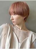 【PARK】ピンクベージュ×ブラントマッシュウルフ