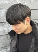 メンズマッシュセンターパートスパイラルパーマニュアンスパーマ