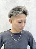ツイストパーマ/ホワイトメッシュ/ジェットモヒカン