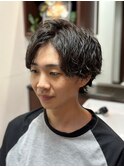 ショートウルフ/パーマ/ランダム/スパイラルパーマ/神保町
