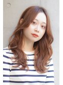大人かわいいオレンジブラウン