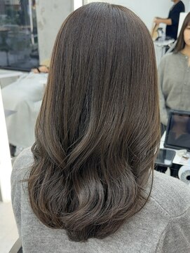 ビューブルー 亀戸錦糸町(VIEW BLUE) ◎美髪カールシアーカラーグレージュロングセミディ