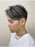 ニュアンスパーマで扱いやすいダークアッシュベース韓国マッシュ