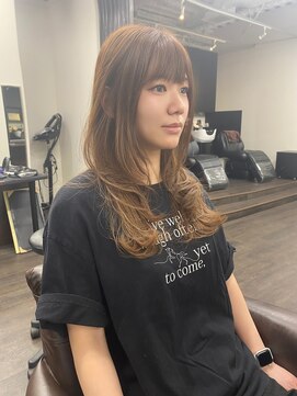 ヘアーサロン アウラ(hair salon aura) 【aura】レイヤースタイル/ピンクベージュ