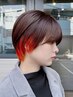 「デザインカラー」カット＋インナー・イヤリング・裾カラー ［八王子駅］