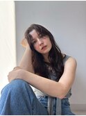 大人美人艶カラーベージュ小顔カット透明感レイヤーロング