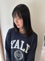 ネオリーブウリ 二子玉川店(Neolive uri)&nbsp;ミディアムヘア暗めカラーデザインカラーフェイスフレーミング