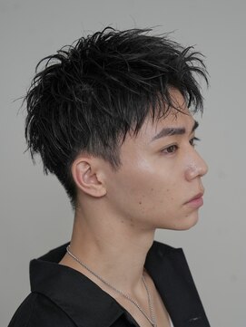 フィフスパーク(fifth PARK) アクティブショートフェザーパーマルーズショートセンターパート