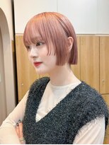 ジーナ 渋谷神南(Zina)&nbsp;《透明感たっぷりピンクベージュ×ぱつっとミニボブ》