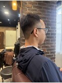 スキンフェード × ナチュラルショート