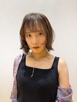 サラ ビューティ サイト 春日(SARA Beauty sight)&nbsp;顔まわりレイヤーボブ×透明感ベージュ