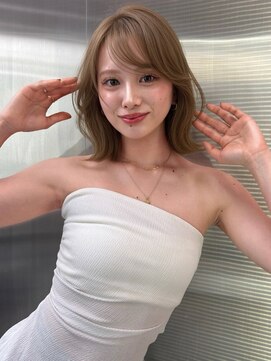 ソヨン 岡崎店(SOYON) 《SOYON》レイヤーボブ×オリーブベージュ