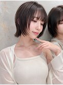 ショートボブ/シースルー/顔周り/30代40代50代/渋谷