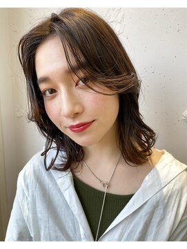 ヴェイン 渋谷(vain) 【vain#I】前髪パーマで簡単こなれ感ミディ