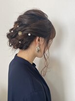 アネラヘアー(Anela hair)&nbsp;大人可愛い お呼ばれヘアセット　あみこみアップスタイル