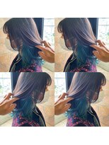 リン(Lin.)&nbsp;インナーカラー×ターコイズ