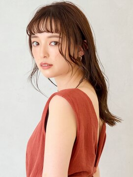 リトル リンネ 栄(little×RINNE) 小顔シースルーベージュベビーバング