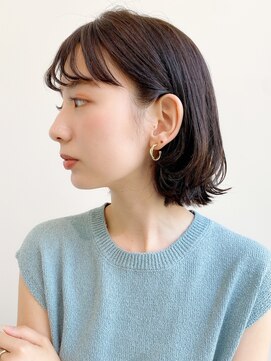 トゥーナ 表参道(tona) 小顔カット・外ハネボブ・くびれヘア・ペールベージュ