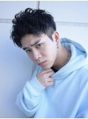 ツーブロック刈り上げおしゃれショートアップバング