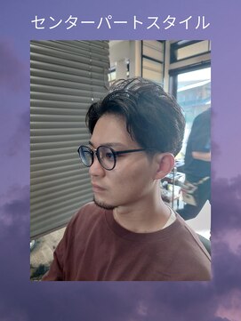 ラボーテイサミヘアーイースト(La.beaut'e ISAMI HAIR EAST) MEN’S HAIRハイライトマッシュパーマ〈理容室〉東浦和メンズ