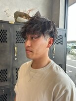 アチーブリス(achieve Liss)&nbsp;メンズ カジュアルお洒落な無造作スペインパーマ刈り上げ 暗髪