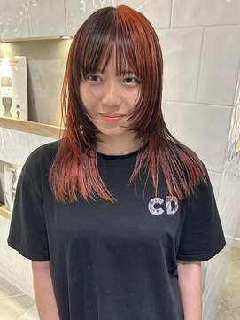 アイヴィ 表参道(IVY) レイヤーウルフ　デザインハイライトカラー　カジュアルヘア