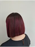 ハイトーンデザインカラー大人ボブ