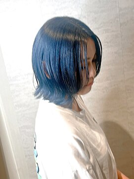 タヤ 東急百貨店吉祥寺店(TAYA) タッセルボブ/ブルーブラック/ブリーチなし/外ハネミディ