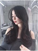 上質な黒髪へア★顔まわりのレイヤーカットでくびれやすく ♪