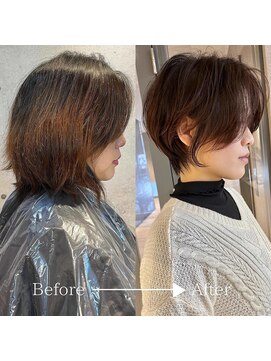 アンダーバーホワイト(_WHITE) 大人可愛い20代30代40代50代耳かけショート丸みショート