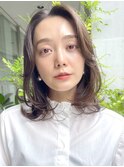くびれレイヤー 顔まわりレイヤー 白髪ぼかしイルミナ30代40代