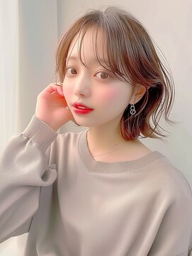 クラン 岡本(Chlan) くびレイヤーエモージュ小顔バングイメチェン愛されミディ