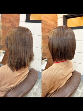 ルアウ 岡本店(LUAU) 切りっぱなしボブ/ぱつっとボブ/髪質改善/地毛風ストレート/矯正