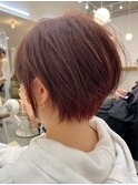 大人可愛いショートボブ◎ワインレッド◎20代～50代