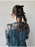 20代結婚式お呼ばれぽこぽこヘア