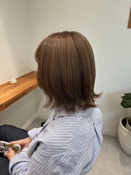 ヘアーアンドスパ メル(hair&spa m.e.l by origami) オリーブベージュ×ボブ