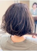 女性らしさのあるボブパーマ