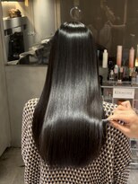 ダークグレージュ×縮毛矯正