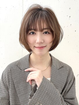 ビーチ(BEACH) レイヤーカット/韓国ヘア/小顔/前髪長め/オリーブグレー/黒髪