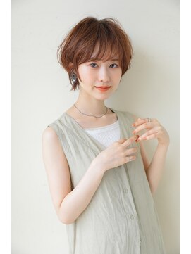 ハピネス 王寺店(Happiness) コテ巻き風パーマ丸みショート 奈良王寺 20代30代40代50代