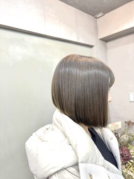 ファビ 渋谷(Fab) くびれヘア/暗めカラー/アプリコットオレンジ/縮毛矯正