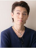 30代40代ダークアッシュアップバングフェードスタイルb仙台愛子