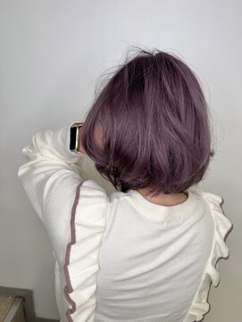 アイズ 渋沢(AIZU) ボブ　ピンクカラー　紫カラー
