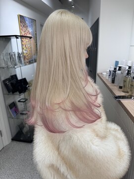 ペレ 原宿(PELE) 着物ヘア/ダークアッシュ/ミディアムレイヤーカット/原宿